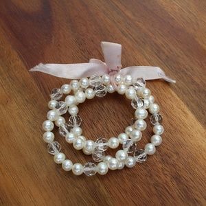 3 Piece Pearl & Crystal